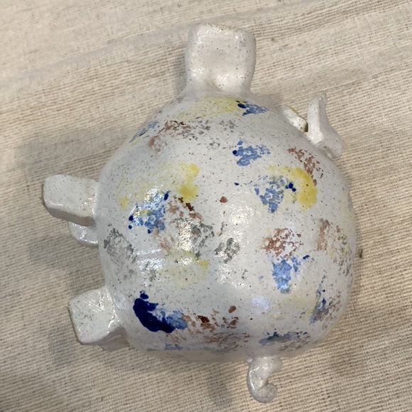 Vintage stoneware folk art piggy bank - Picture 7 of 8